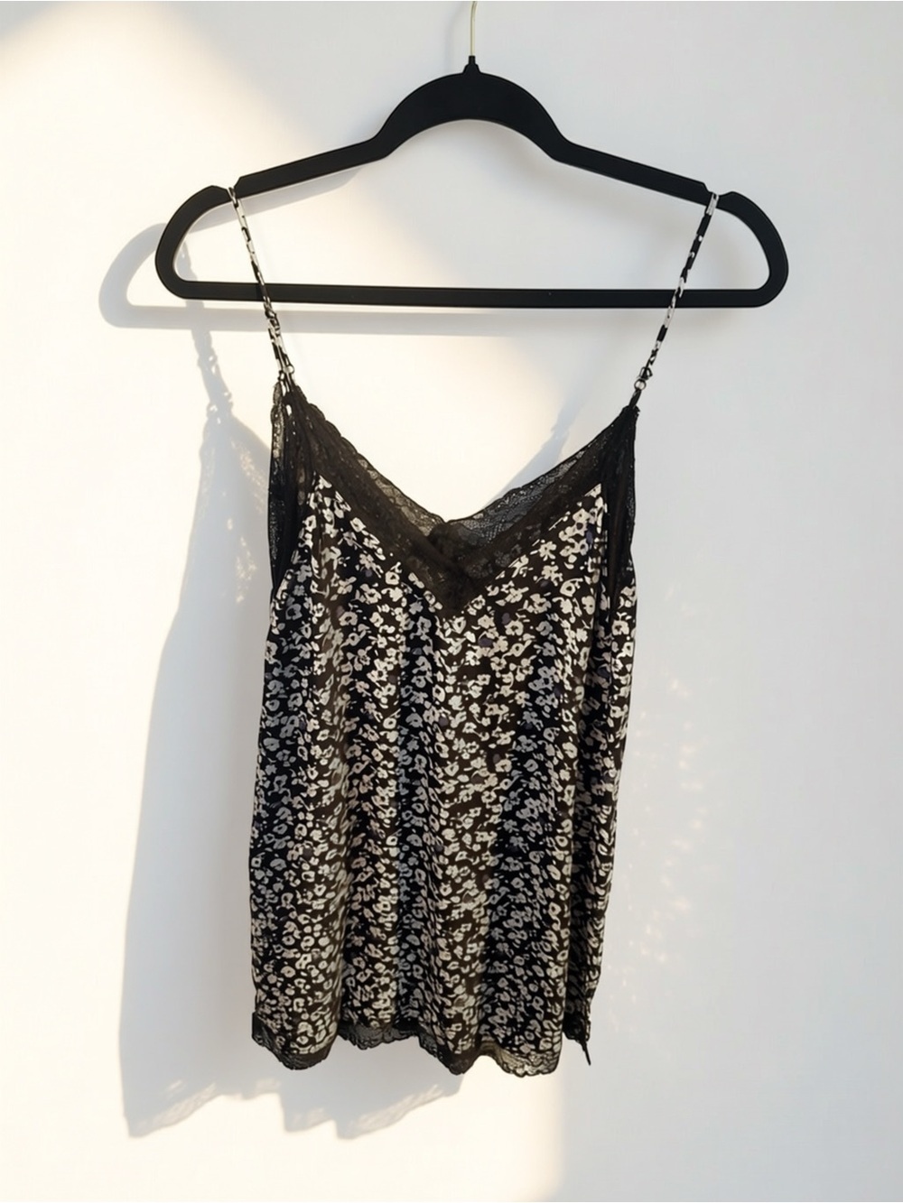 Y2K Women’secret Coquette Black Floral Lace Trim Satin Slip Dress | Size 10/XL - Picture 4 of 4